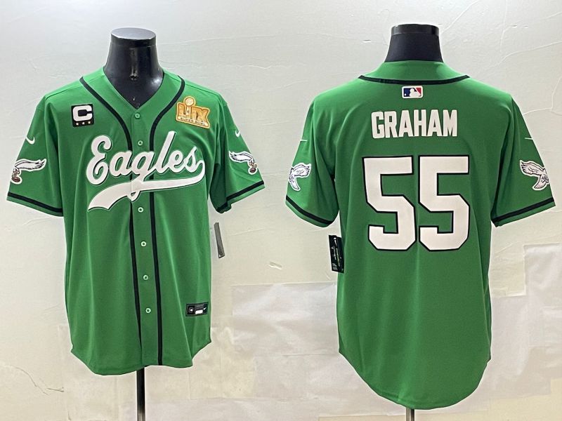 Men Philadelphia Eagles #55 Graham Green three generations Jointly Name 2025 Nike Limited NFL Jersey style 4